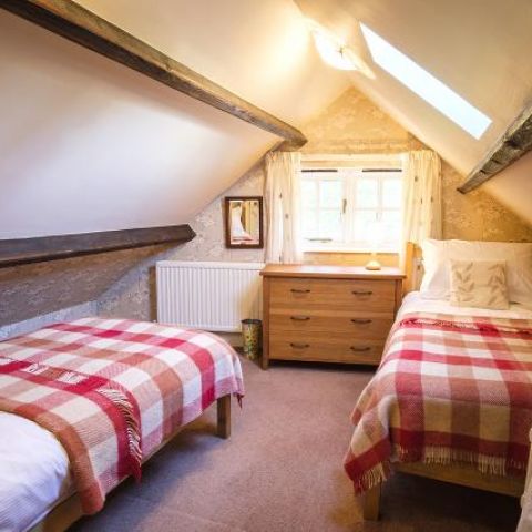 Attic twin bedroom - great hidey hole for older children