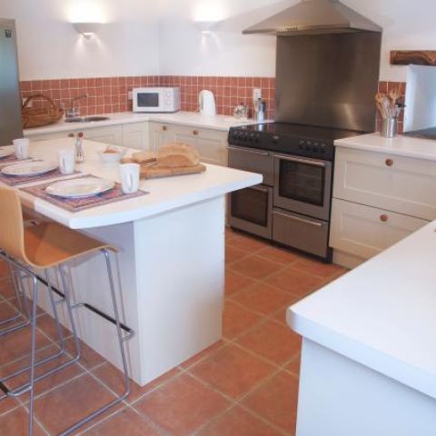 Modern well equipped kitchen - essential for a luxury holiday cottage