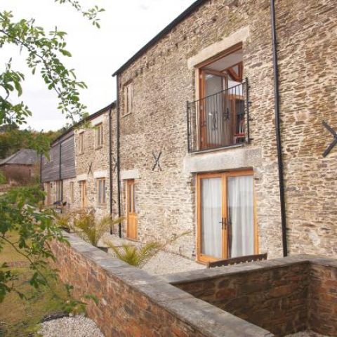 Small patio area behind the Threshing Barn