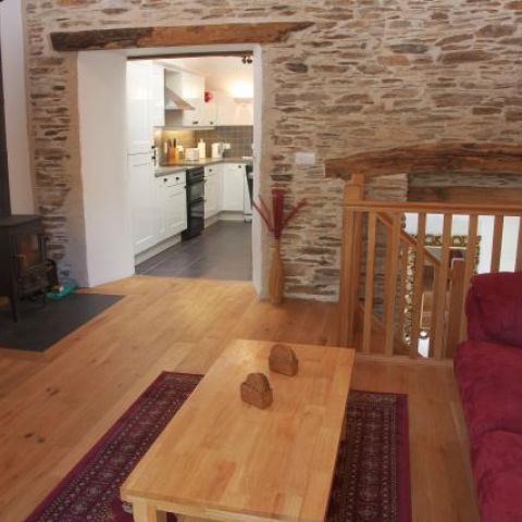 View from the living room to the kitchen in the Water Mill