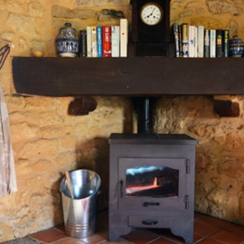 Cosy log burner for cool evenings