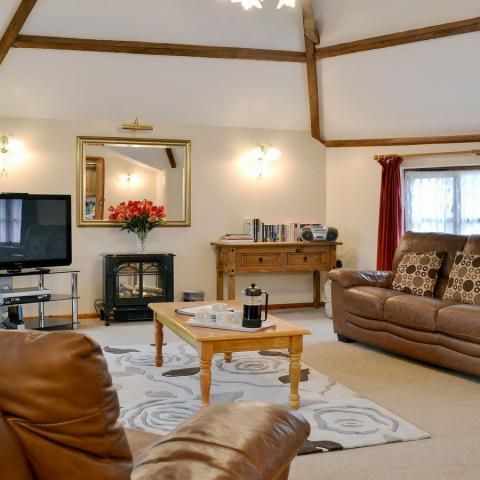 spacious lounge with freeview widescreen tv, dvd, wii console, wifi, books and games