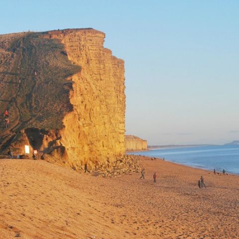 The famous West Bay cliffs