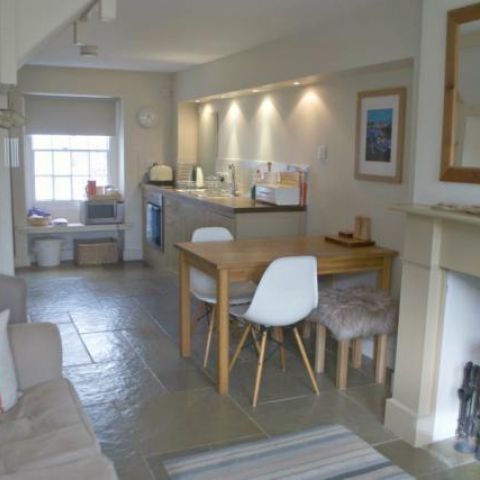 From the front door - open plan living, dining and kitchen area