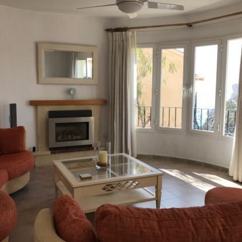 Bright sunny lounge with sea view