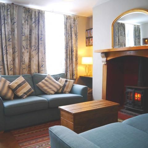 Lounge with log burner